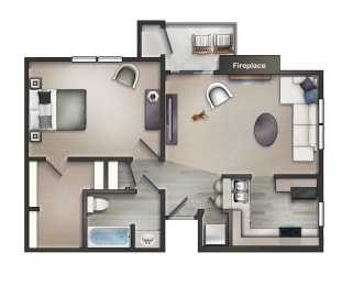 Floor Plan  Grande Pointe Apartments Homes in Daphne Alabama