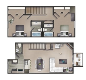 Floor Plan  Grande Pointe Apartments Homes in Daphne Alabama