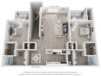 Floor Plan  Redwood Floor Plan - Two bedroom, Two bathroom at Grande View Apartments in Biloxi, MS