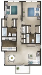 Floor Plan  Carriage Court Apartment Homes in Birmingham Alabama