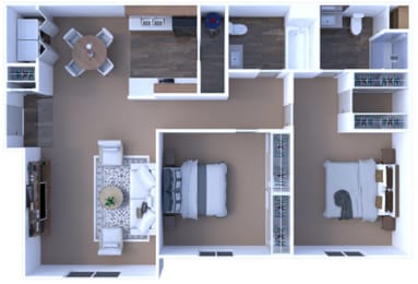 Floor Plan  The Jefferson 2 Bed 2 Bath Floor Plan At Austin Place Apartments Columbus Ohio