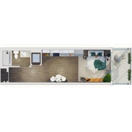 Studio Floor plan M3-A at 20 Midtown, Birmingham, AL
