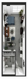 Floor Plan  Market Lofts on Third Apartments Homes Birmingham Alabama