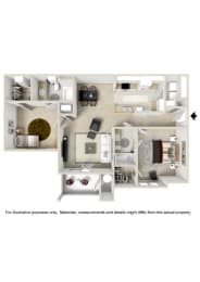 Floor Plan  The Waverly Apartments Homes in Burleson Texas