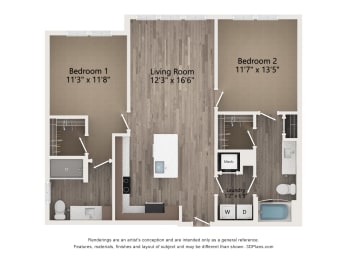 Floor Plan  Tapestry Forest Creek Apartments Homes in Collierville Tennessee