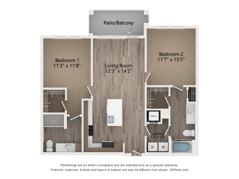 Floor Plan  Tapestry Forest Creek Apartments Homes in Collierville Tennessee