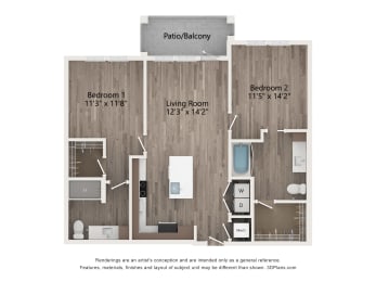 Floor Plan  Tapestry Forest Creek Apartments Homes in Collierville Tennessee