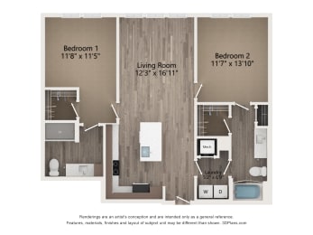 Floor Plan  Tapestry Forest Creek Apartments Homes in Collierville Tennessee