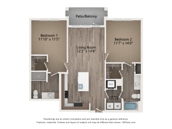 Floor Plan  Tapestry Forest Creek Apartments Homes in Collierville Tennessee