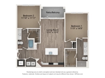 Floor Plan  Tapestry Forest Creek Apartments Homes in Collierville Tennessee