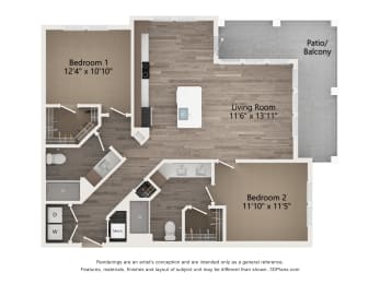Floor Plan  Tapestry Forest Creek Apartments Homes in Collierville Tennessee