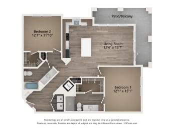 Floor Plan  Tapestry Forest Creek Apartments Homes in Collierville Tennessee