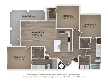 Floor Plan  Tapestry Forest Creek Apartments Homes in Collierville Tennessee