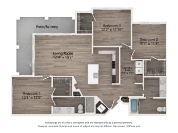 Floor Plan  Tapestry Forest Creek Apartments Homes in Collierville Tennessee