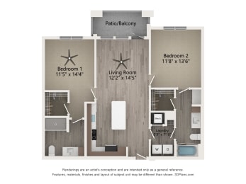 Floor Plan  Tapestry Overbrook Apartments in Mcdonough Georgia