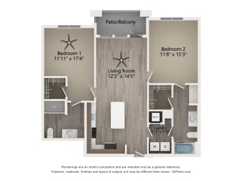 Floor Plan  Tapestry Overbrook Apartments in Mcdonough Georgia