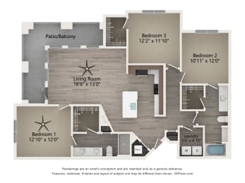 Floor Plan  Tapestry Overbrook Apartments in Mcdonough Georgia