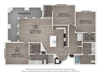 Floor Plan  Tapestry Overbrook Apartments in Mcdonough Georgia