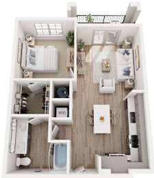 Floor Plan at Tapestry University Park Apartments Homes Sarasota, Florida