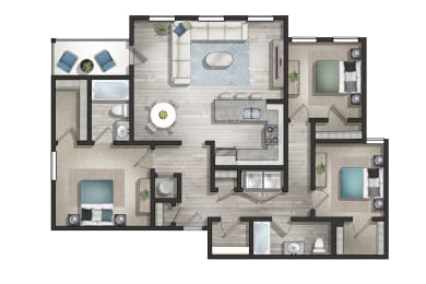 Floor Plan  The Reserve of Foley Apartments Homes in Foley Alabama