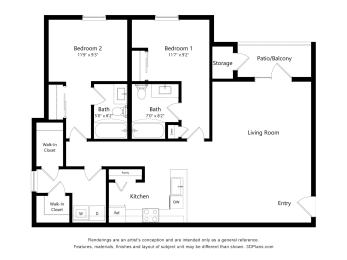 Floor Plan  The Hub at Palmetto Pointe Spartanburg SC Apartments