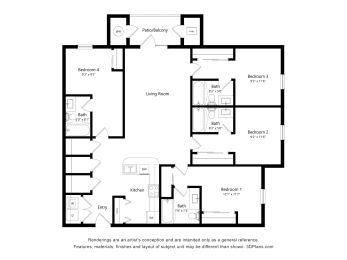 Floor Plan  The Hub at Palmetto Pointe Spartanburg SC Apartments