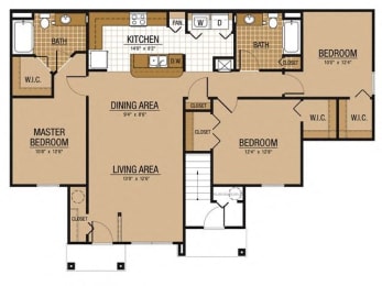 Floor Plan  Legacy at Crystal Lake Port Orange Florida Apartments Homes