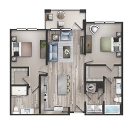 Floor Plan  Bon Haven Apartment Homes Spartanburg SC