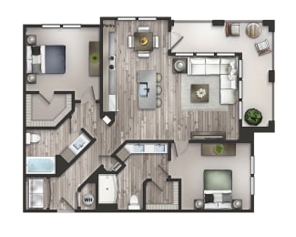 Floor Plan  Bon Haven Apartment Homes Spartanburg SC