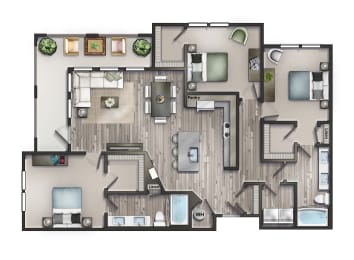 Floor Plan  Bon Haven Apartment Homes Spartanburg SC