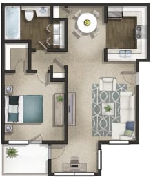 Floor Plan  Carriage Court Apartment Homes in Birmingham Alabama