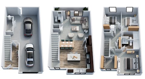 3 bed floorplan at The Village at Church & Main, Layton, 84041
