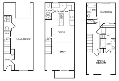 2 Bed 2.5 Bath