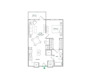 A11 Floor Plan at The Ace, Virginia