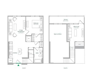 A11Loft Floor Plan at The Ace, Richmond, VA