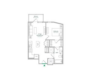 A12 Floor Plan at The Ace, Virginia, 23230