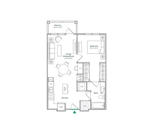 A1 Floor Plan at The Ace, Richmond