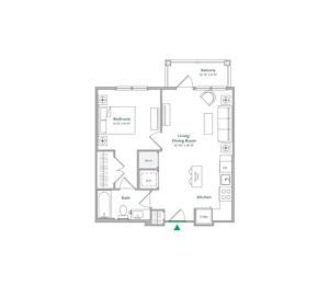 A2 Floor Plan at The Ace, Richmond, VA 23230