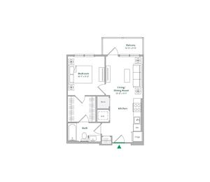 A6 Floor Plan at The Ace, Virginia, 23230