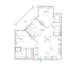 B10 Floor Plan at The Ace, Richmond, 23230