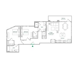B11 Floor Plan at The Ace, Richmond Virginia