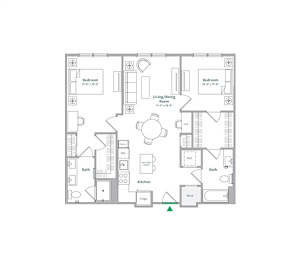 B12 Floor Plan at The Ace, Virginia, 23230