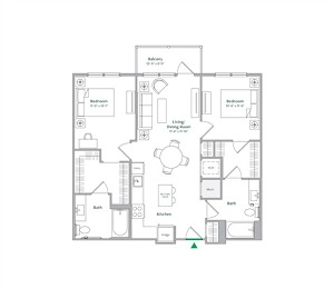 B1A Floor Plan at The Ace, Virginia