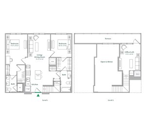 B1Loft Floor Plan at The Ace, Richmond, VA 23230
