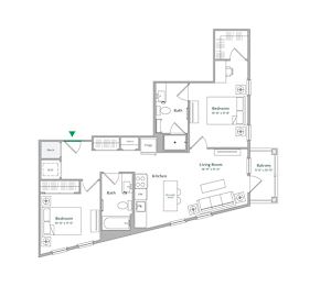 B2 Floor Plan at The Ace, Richmond, VA