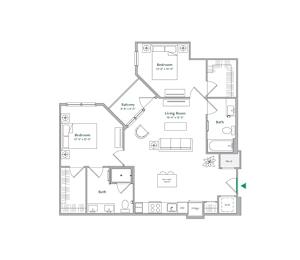 B3 Floor Plan at The Ace, Richmond, 23230
