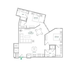 B5 Floor Plan at The Ace, Richmond