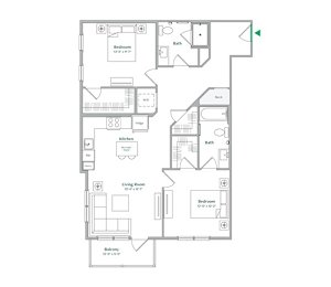 B9 Floor Plan at The Ace, Richmond, VA