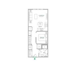 J1 Floor Plan at The Ace, Richmond, VA 23230