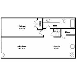 1 Bedroom/1 Bathroom